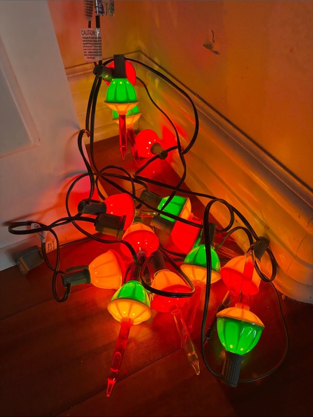 2 Strands Vintage Bubble Lights Christmas